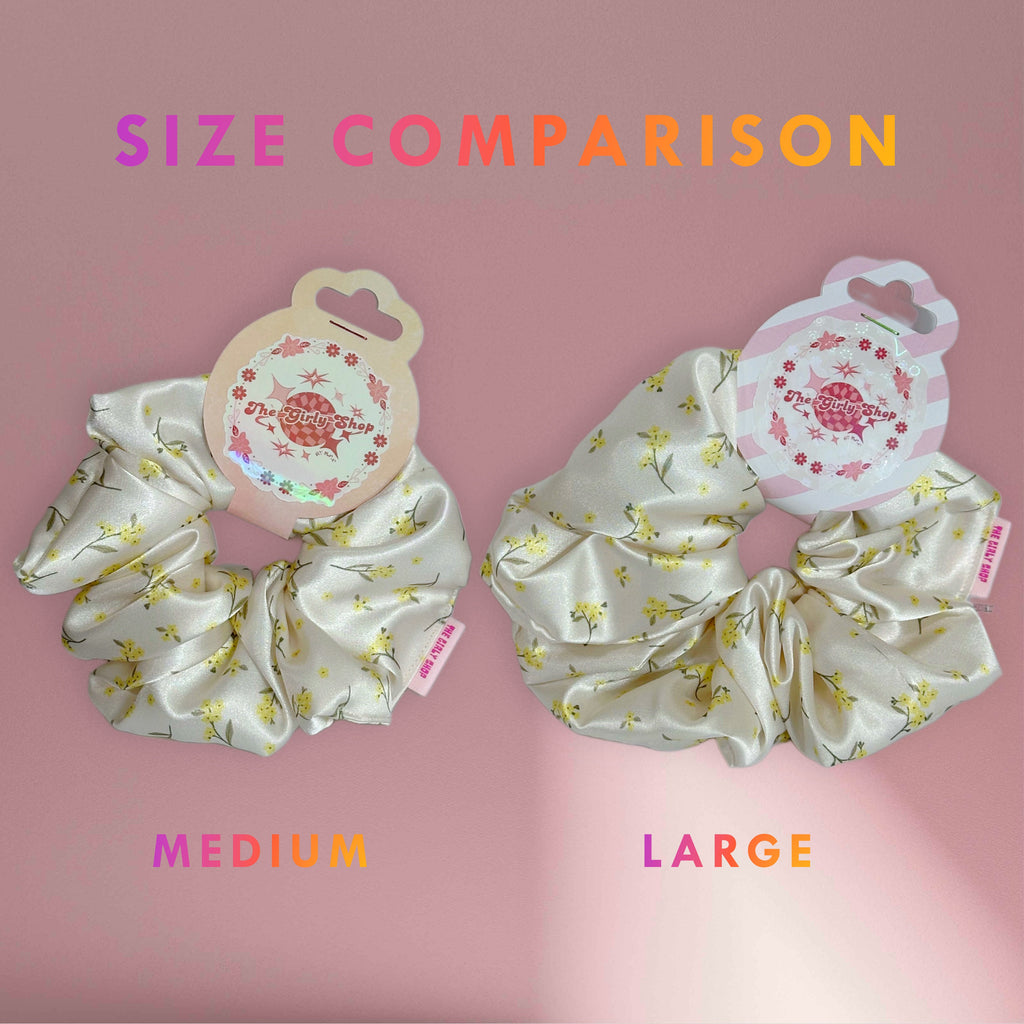 SCRUNCHIE - Yellow Ditsy Bouquet (Size Large)