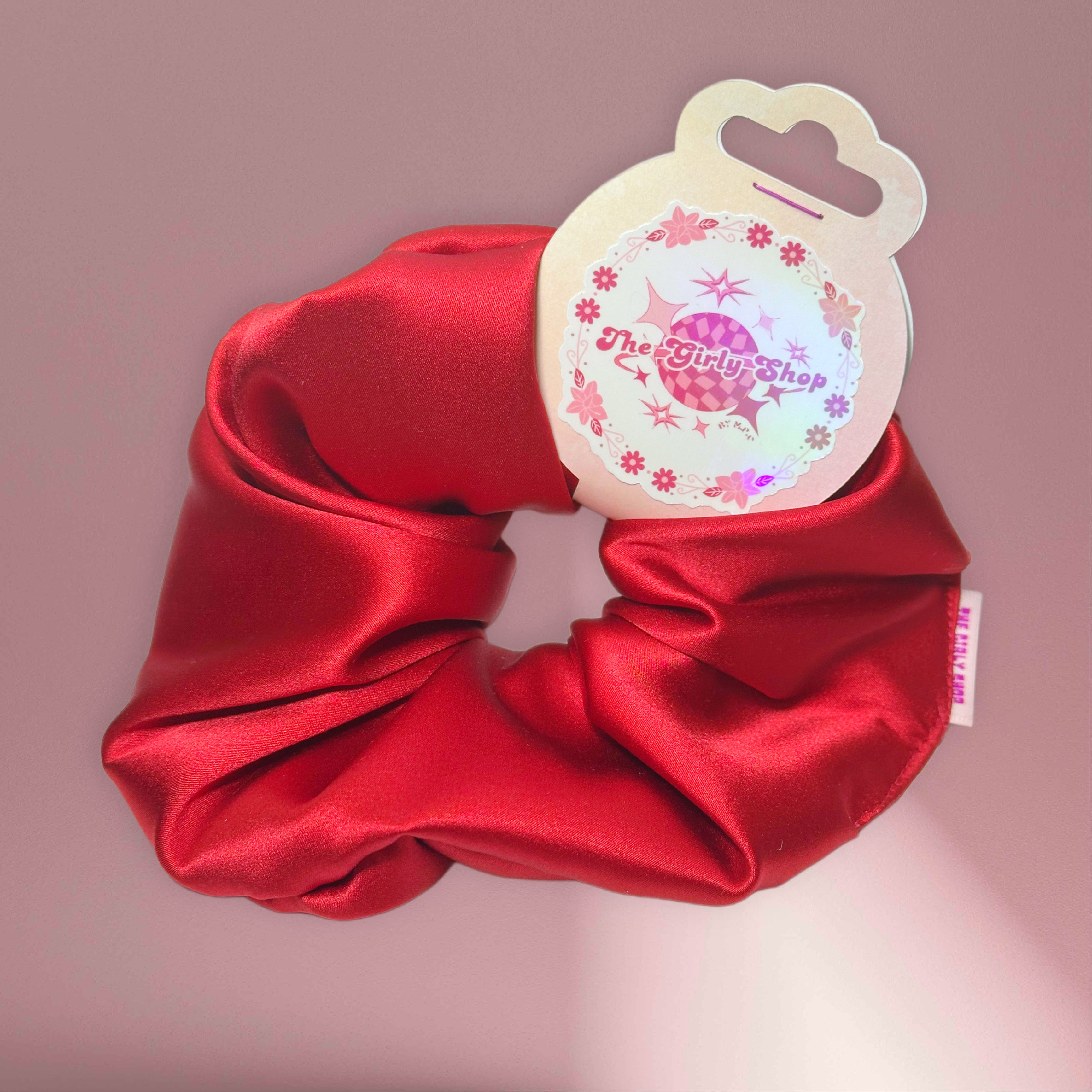SCRUNCHIE - Ruby Red (Size: Large)