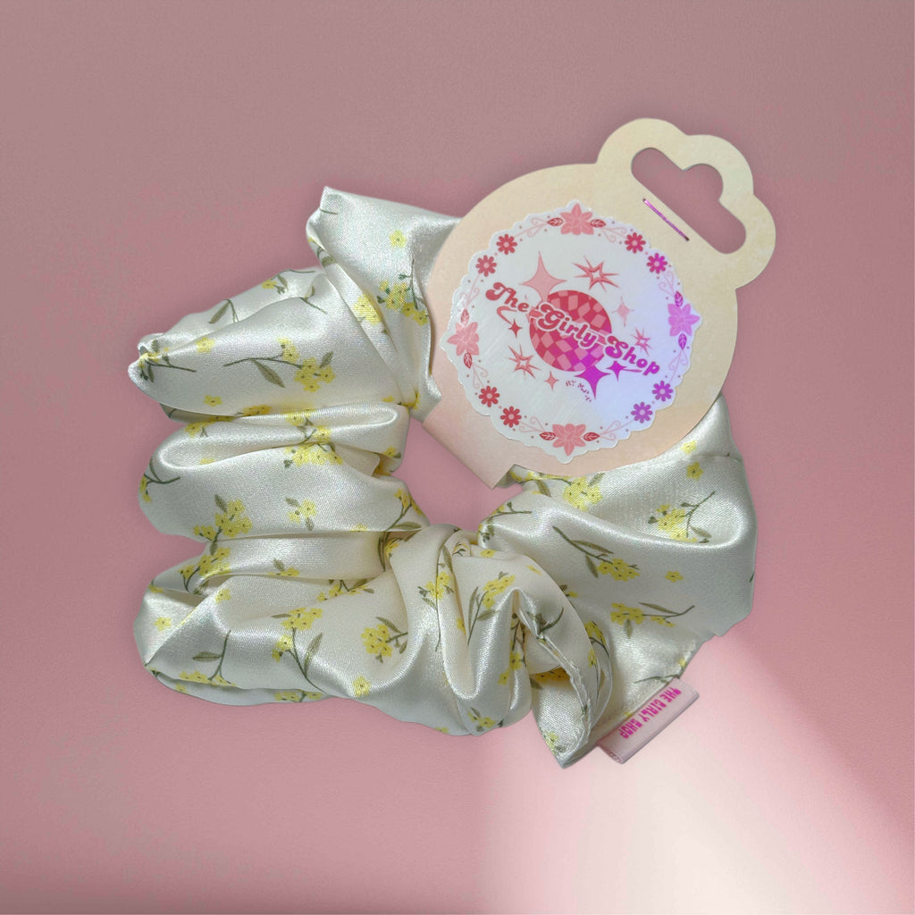SCRUNCHIE - Yellow Ditsy Bouquet (Size Large)